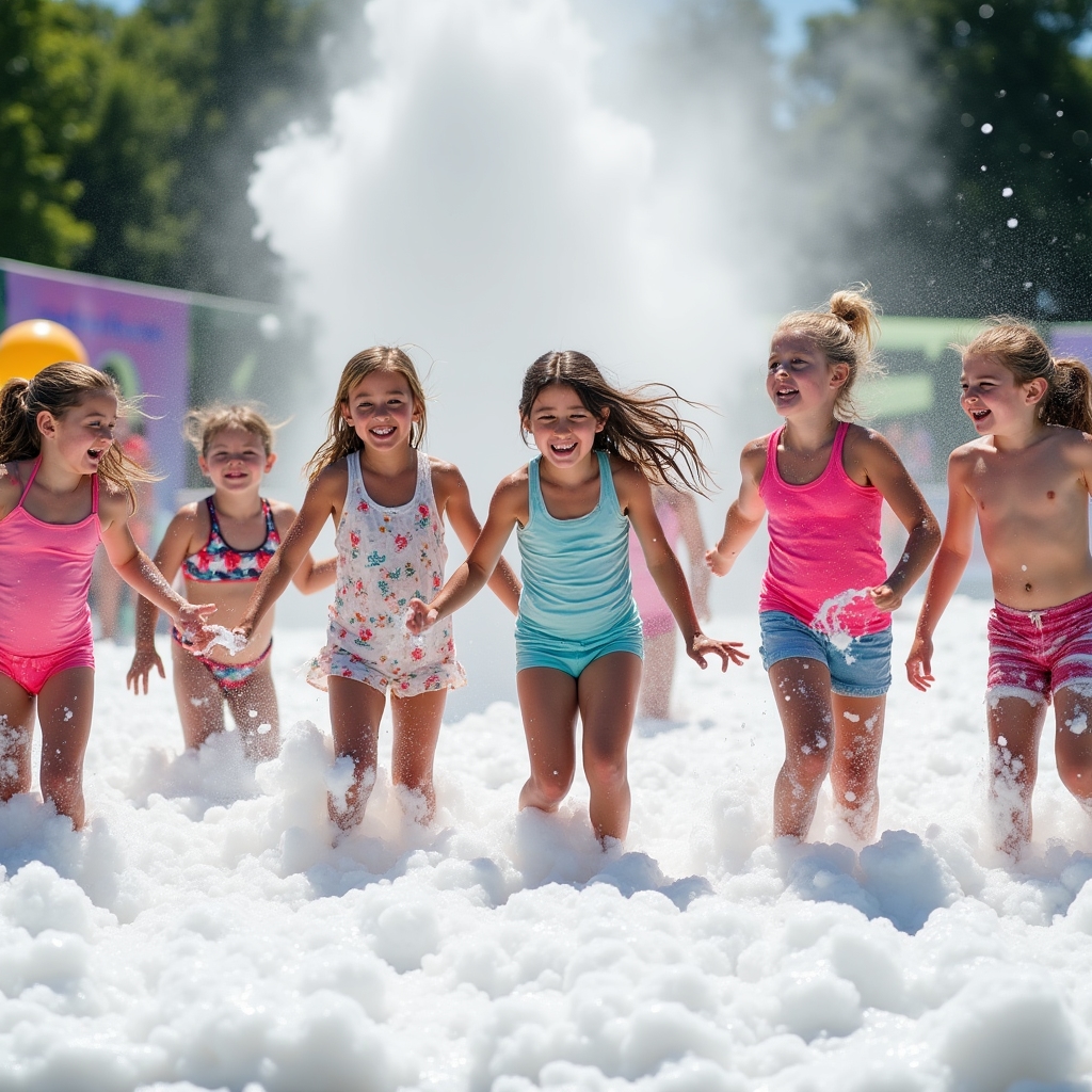 Пінне шоу з горою піни та танцями